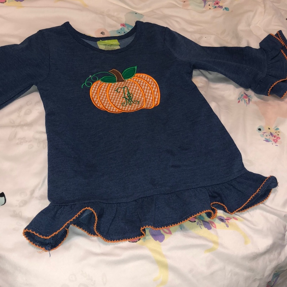Fall Monogrammed A pumpkin shirt